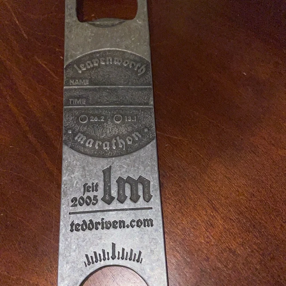 Leavenworth Marathon 2021 Washington Ted Driven Finisher Metal Bottle Opener
